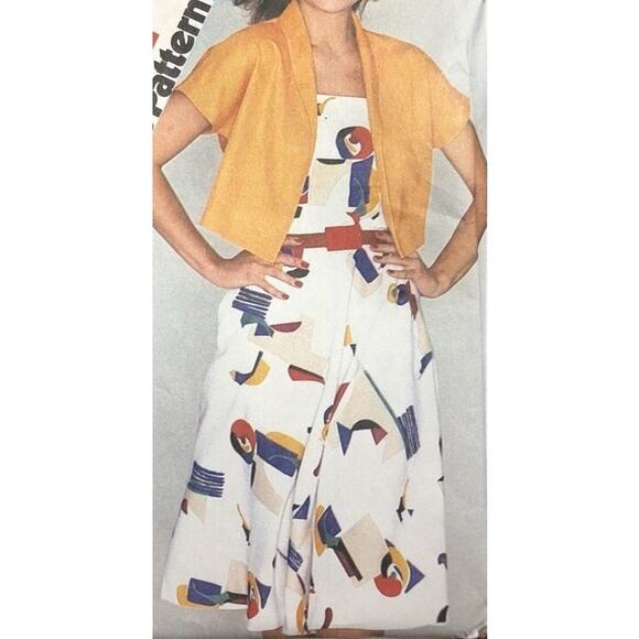 Simplicity 5971 Pattern Sundress Jacket Miss 10-14 Bolero Vaca Resort Unlined - Picture 1 of 7